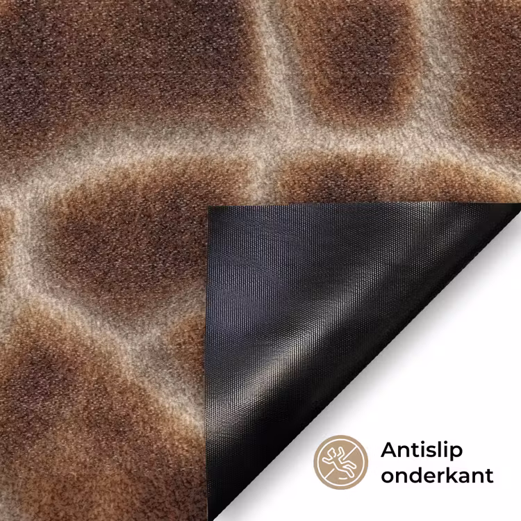 Giraf - Vacht - Bruin Deurmat klein 898 -antislip_NL