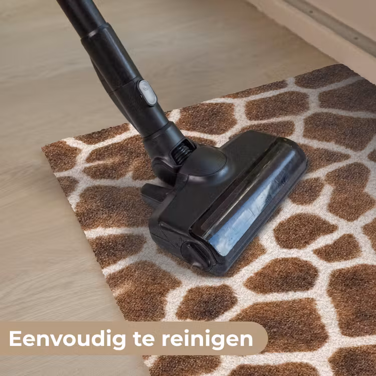 Giraf - Vacht - Klassiek - Bruin Deurmat klein -reinigen_NL