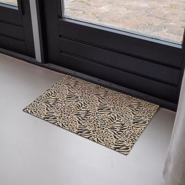 Giraf - Zebra - Motief - Bruin Deurmat klein 898 -sfeer2