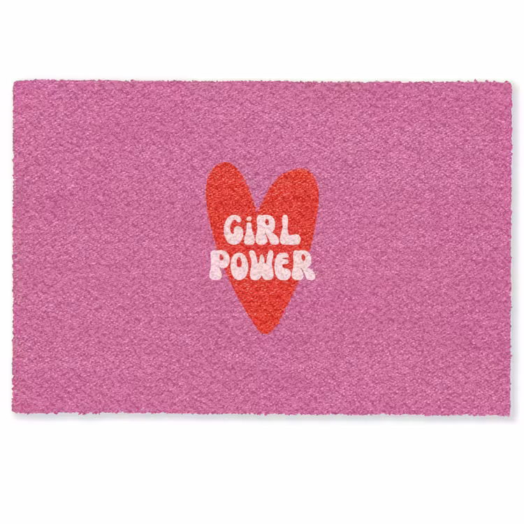 Girl power - Hart - Roze - Rood Deurmat klein -zkaufland3d