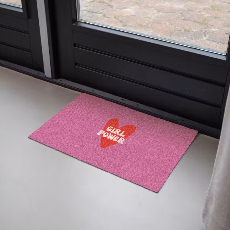 Girl power - Hart - Roze - Rood Deurmat klein -sfeer2
