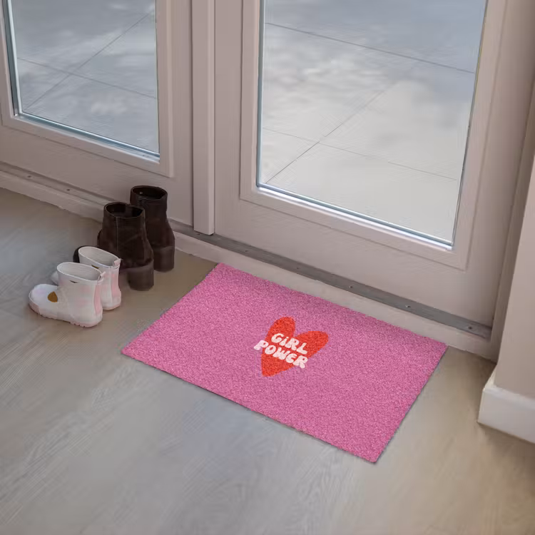 Girl power - Hart - Roze - Rood Deurmat klein -sfeer3