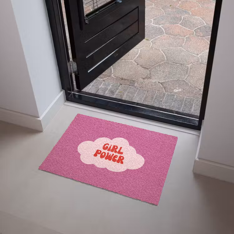 Girl power - Wolk - Roze Deurmat klein -sfeer5