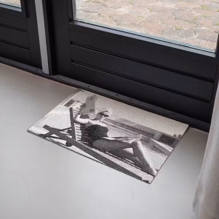 Glamour - Modern - Zwart - Wit Deurmat klein -sfeer2