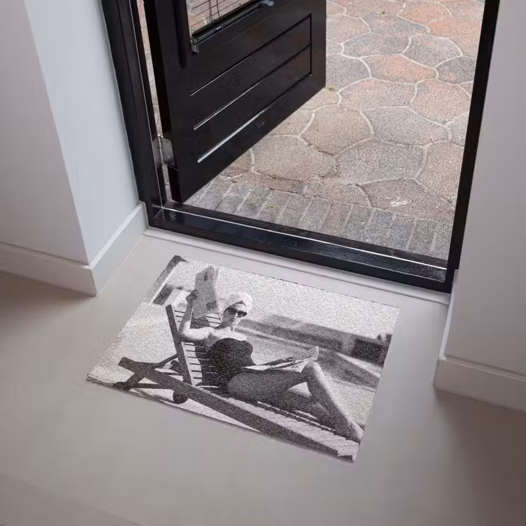 Glamour - Modern - Zwart - Wit Deurmat klein -sfeer5
