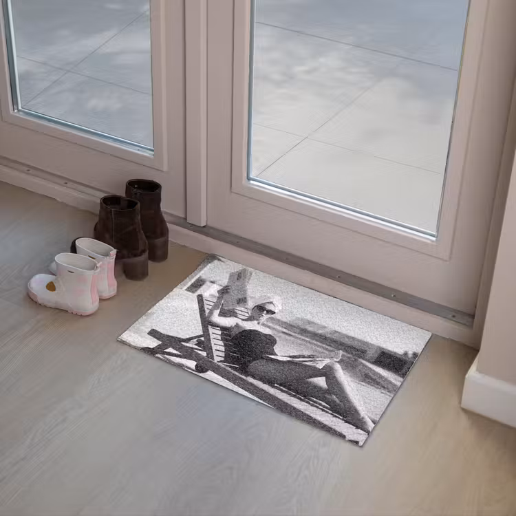 Glamour - Modern - Zwart - Wit Deurmat klein -sfeer3