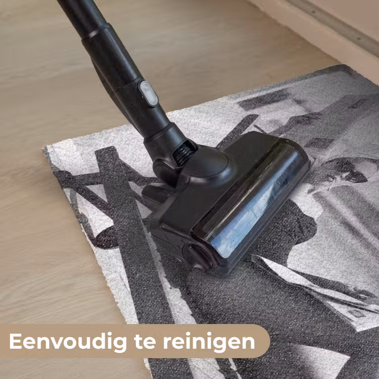 Glamour - Modern - Zwart - Wit Deurmat klein -reinigen_NL