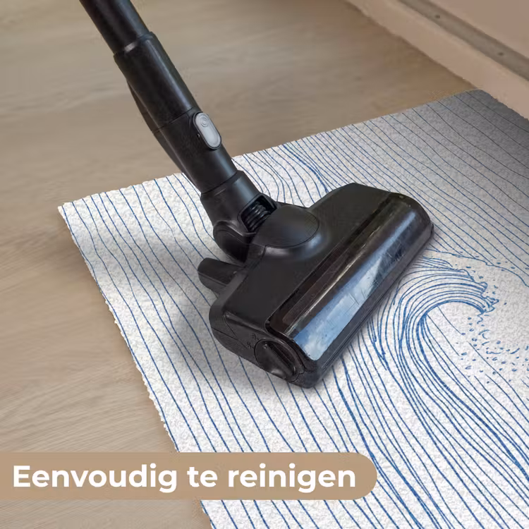 Golf - Brekende - Natuur - Minimalistisch - Blauw Deurmat klein -reinigen_NL