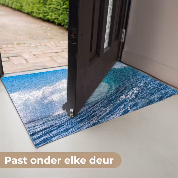 Golf - Oceaan - Water - Dynamisch - Blauw Deurmat klein -USP_NL