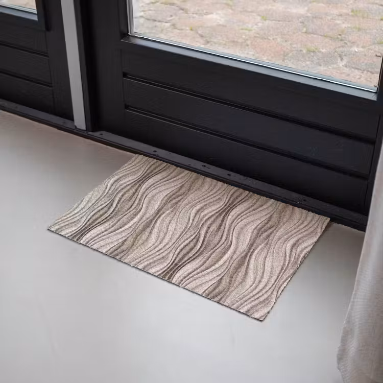 Golven - 3D - Crème Deurmat klein 898 -sfeer2