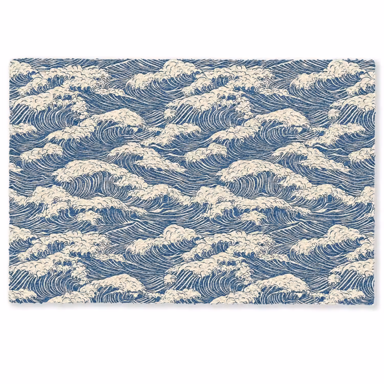 Golven - Klassiek - Blauw Deurmat klein 898 -zkaufland3d