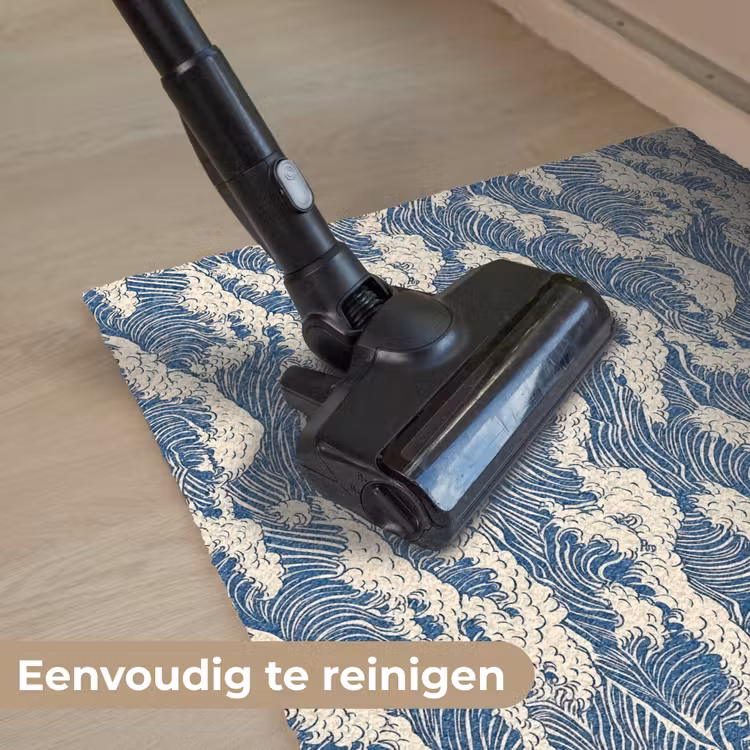 Golven - Klassiek - Blauw Deurmat klein 898 -reinigen_NL