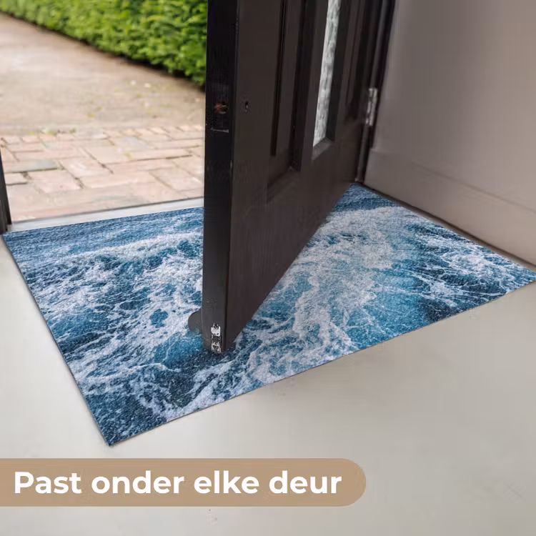 Golven - Oceaan - Blauw Deurmat klein -USP_NL