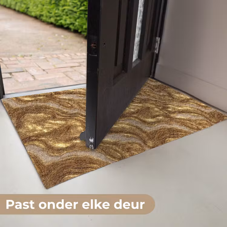 Golven - Organisch - Goud - Crème Deurmat klein 898 -USP_NL