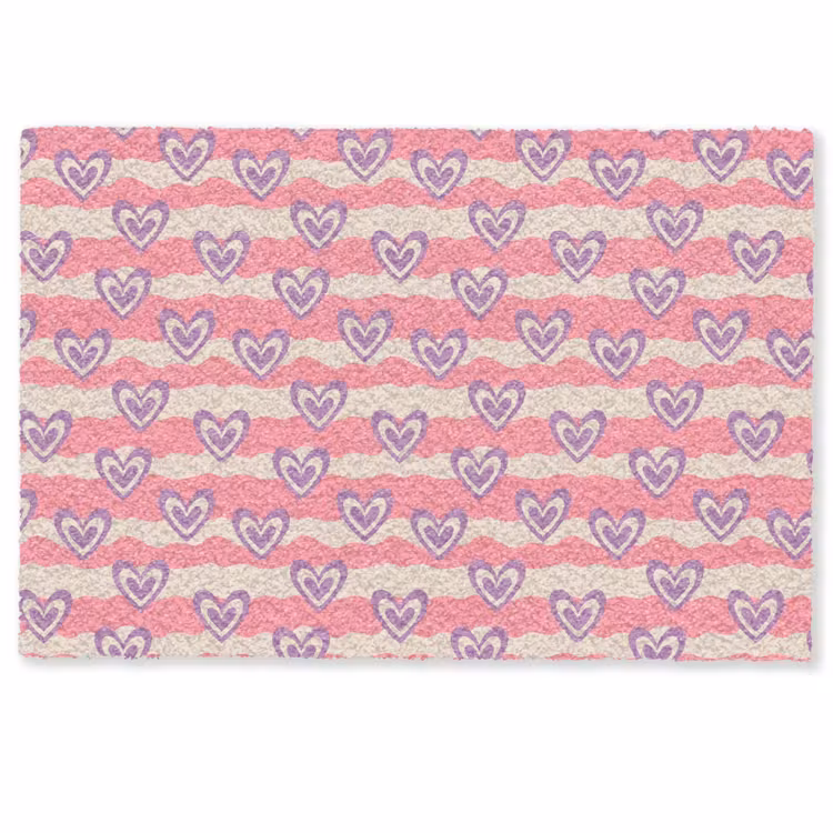Golven - Patroon - Hartjes - Retro Deurmat klein 898 -zkaufland3d