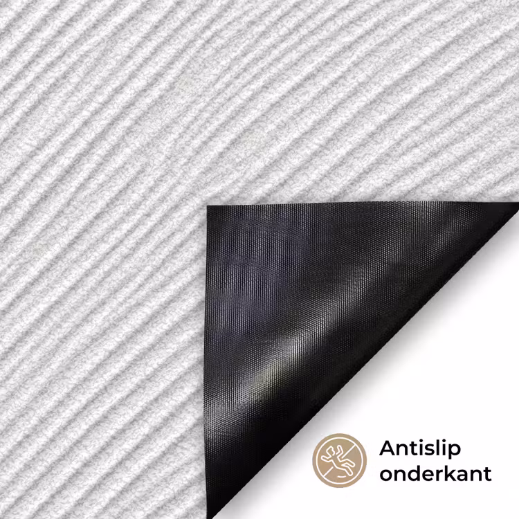 Golven - Ribbels - Wit Deurmat klein 898 -antislip_NL