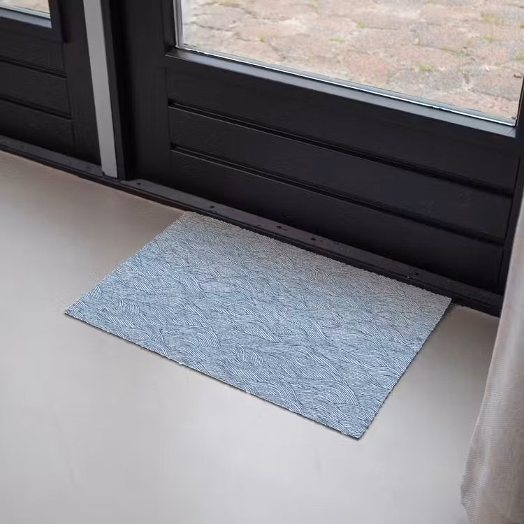 Golven - Ritmisch - Blauw Deurmat klein 898 -sfeer2