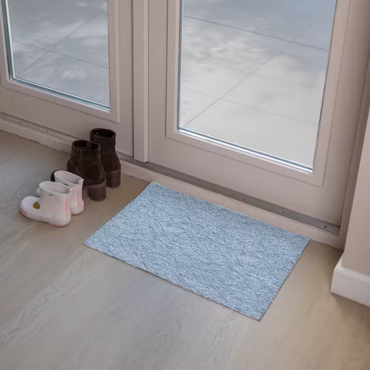 Golven - Ritmisch - Blauw Deurmat klein 898 -sfeer3