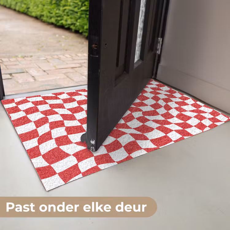 Golvend - Patroon - Rood Deurmat klein 898 -USP_NL