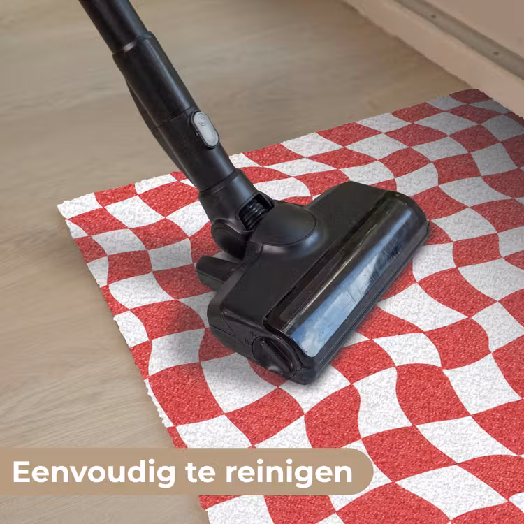 Golvend - Patroon - Rood Deurmat klein 898 -reinigen_NL