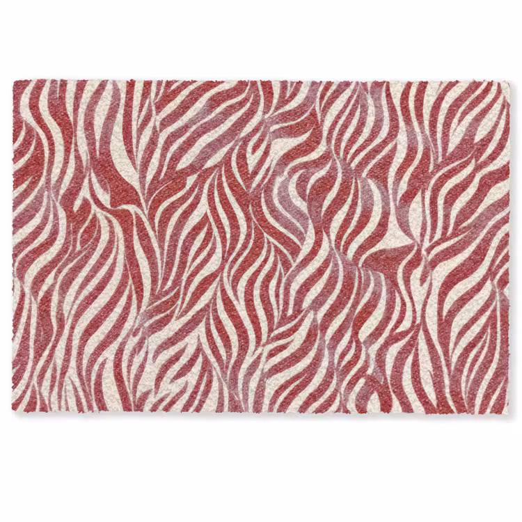Golvende vormen - Abstract - Rood Deurmat klein -zkaufland3d