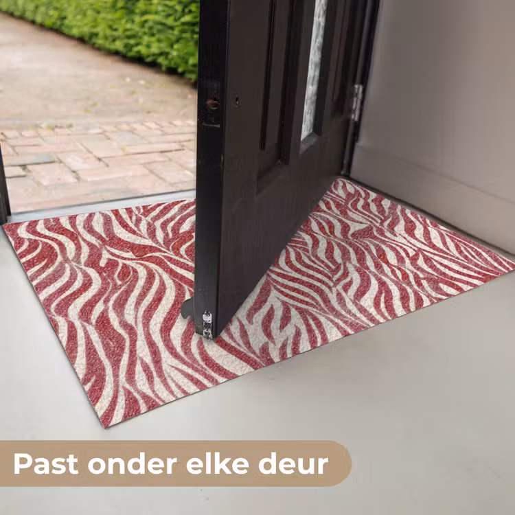 Golvende vormen - Abstract - Rood Deurmat klein -USP_NL