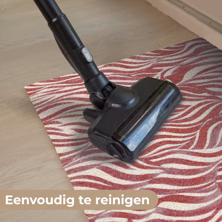Golvende vormen - Abstract - Rood Deurmat klein -reinigen_NL