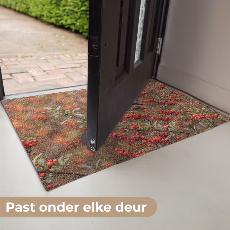 Goudvink - Bessen - Herfst - Natuur - Kleurrijk Deurmat klein -USP_NL