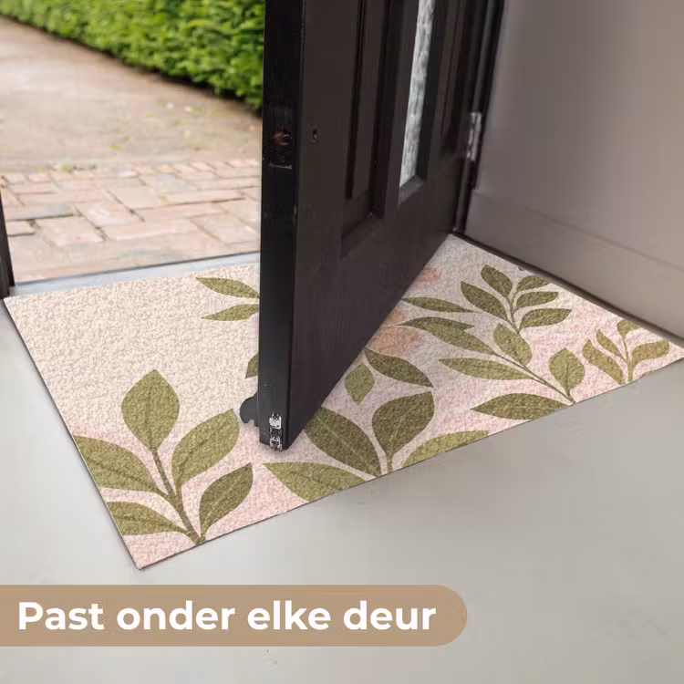 Grafisch - Bloemen - Roze Deurmat klein -USP_NL