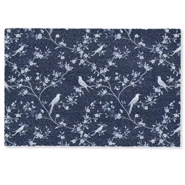 Grafisch - Bloesemtak - Blauw Deurmat klein 898 -zkaufland3d