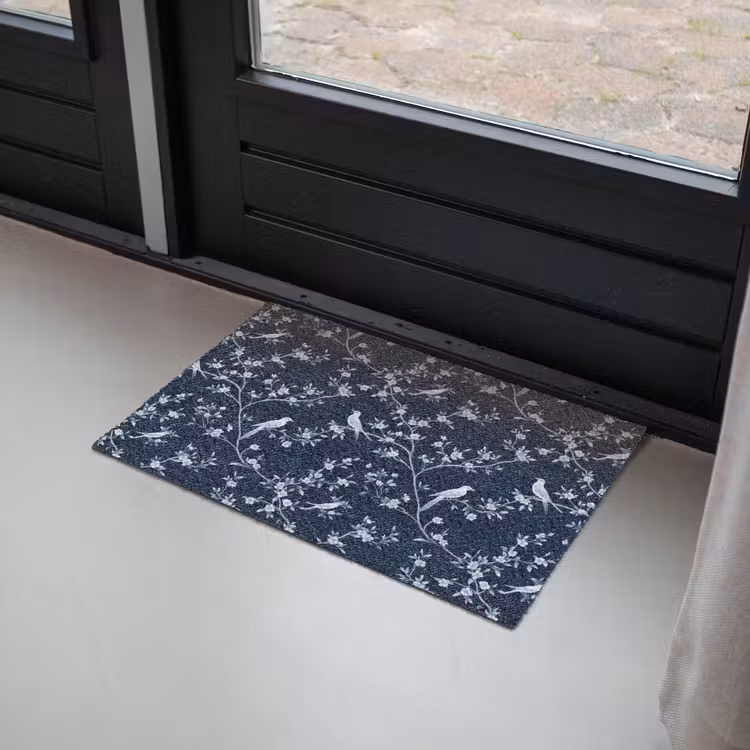 Grafisch - Bloesemtak - Blauw Deurmat klein 898 -sfeer2