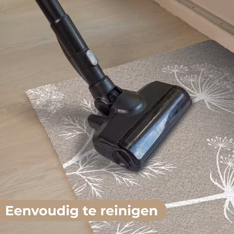 Grafisch - Fluitenkruid - Taupe Deurmat klein -reinigen_NL