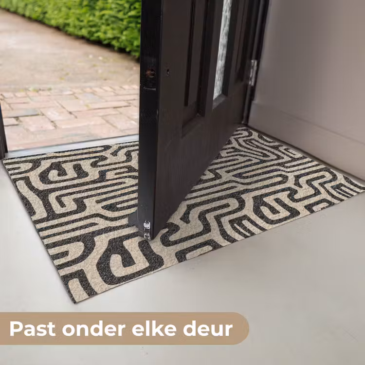 Grafisch - Lijnen - Zwart Deurmat klein 898 -USP_NL
