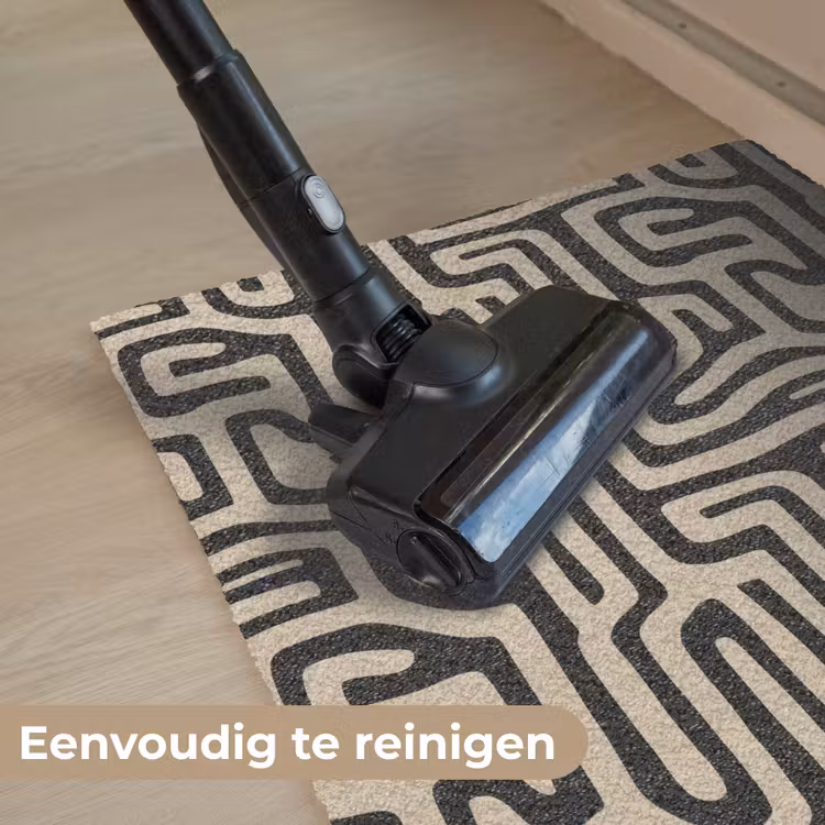 Grafisch - Lijnen - Zwart Deurmat klein 898 -reinigen_NL
