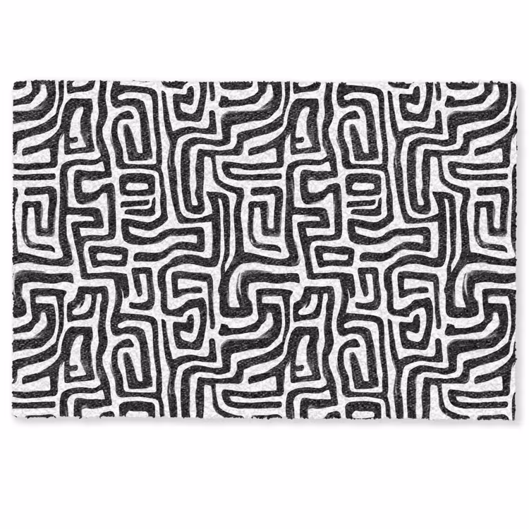 Grafisch - Lijnen - Zwart - Wit Deurmat klein 898 -zkaufland3d