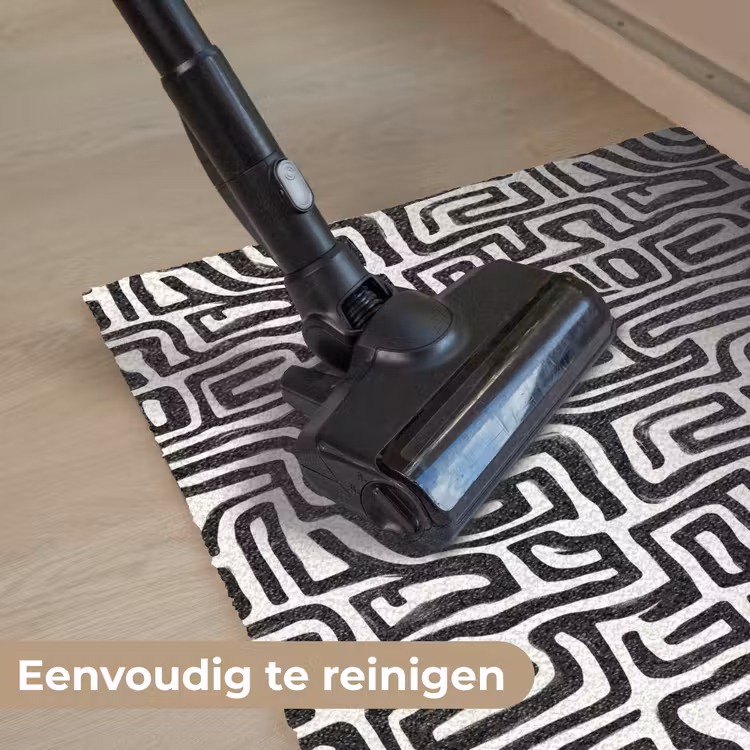 Grafisch - Lijnen - Zwart - Wit Deurmat klein 898 -reinigen_NL