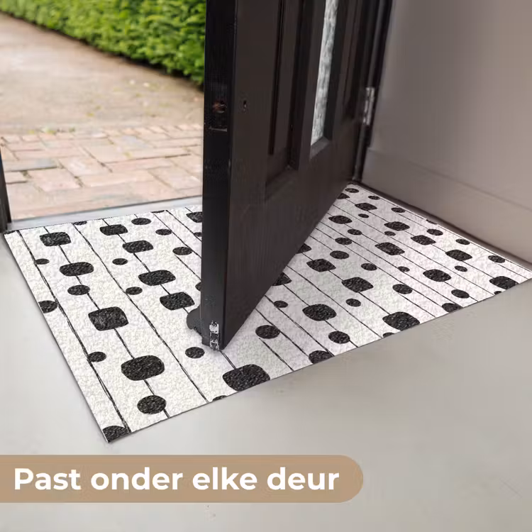 Grafisch - Modern - Zwart Deurmat klein 898 -USP_NL