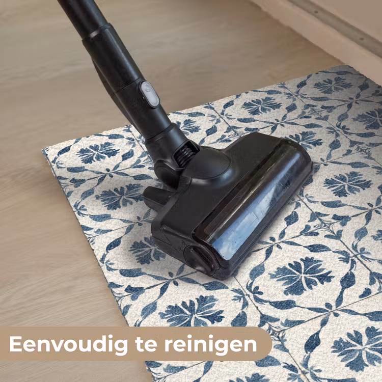 Grafisch - Tegel - Blauw Deurmat klein 898 -reinigen_NL