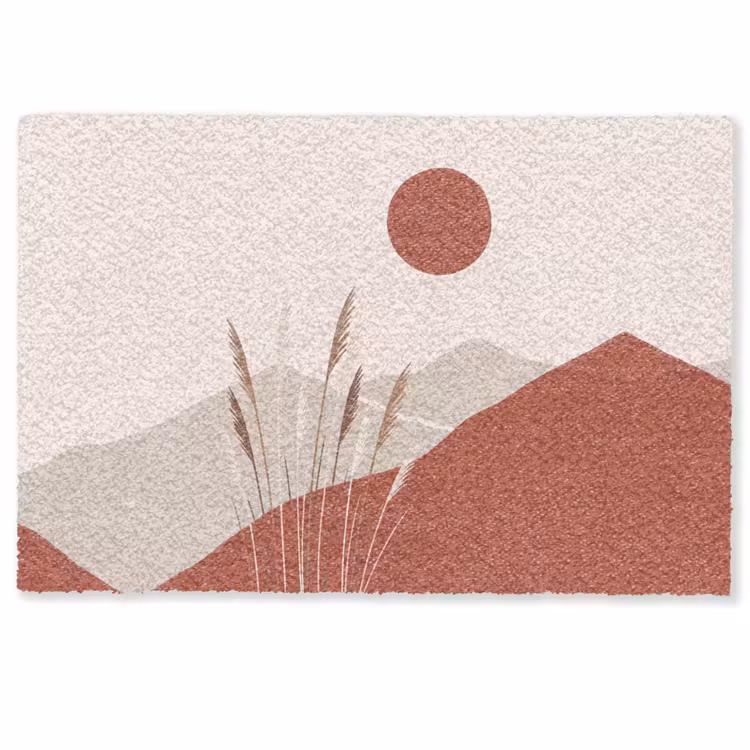 Gras - Landschap - Natuur - Abstract - Beige Deurmat klein -zkaufland3d