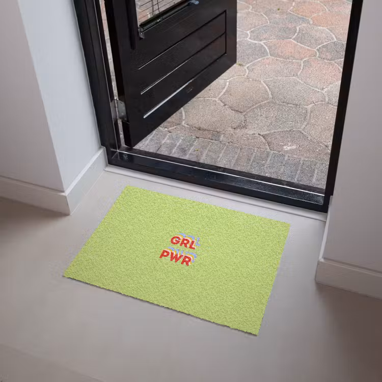 Grl pwr - Groen - Rood - 3D Deurmat klein -sfeer5