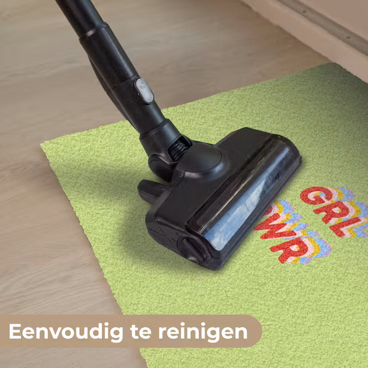 Grl pwr - Groen - Rood - 3D Deurmat klein -reinigen_NL