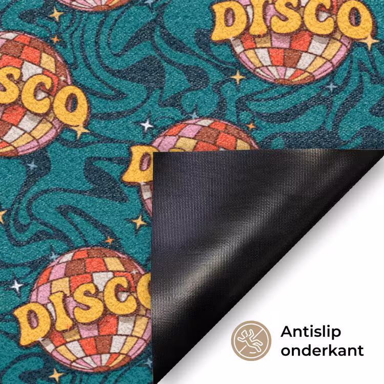 Groen - Disco - Patroon Deurmat klein 898 -antislip_NL