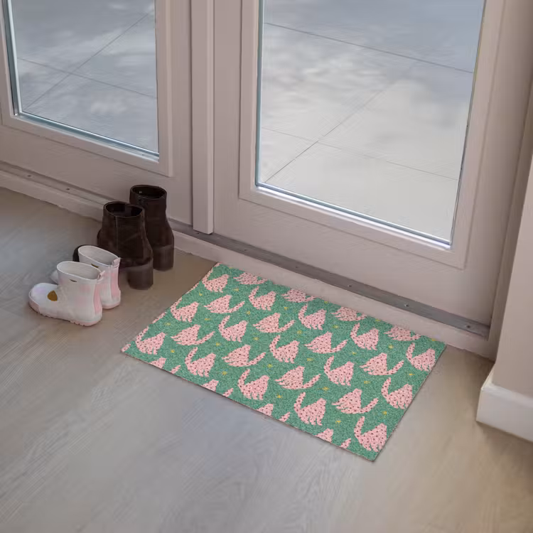Groen - Katten - Stippen - Sterren Deurmat klein 898 -sfeer3
