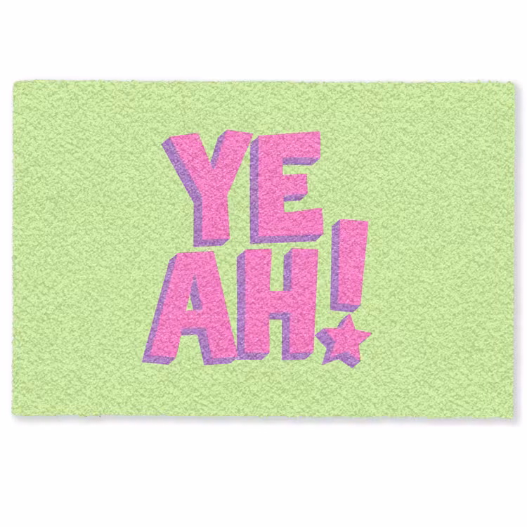 Groen - Neon - Quote Deurmat klein -zkaufland3d