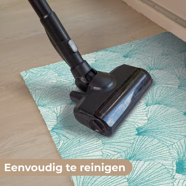 Groen - Wit - Ginko - Getekend - Textuur Deurmat klein 898 -reinigen_NL
