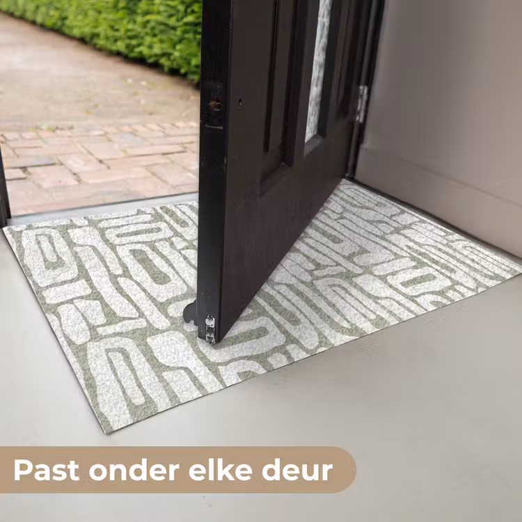 Groen - Wit - Kronkelen Deurmat klein 898 -USP_NL