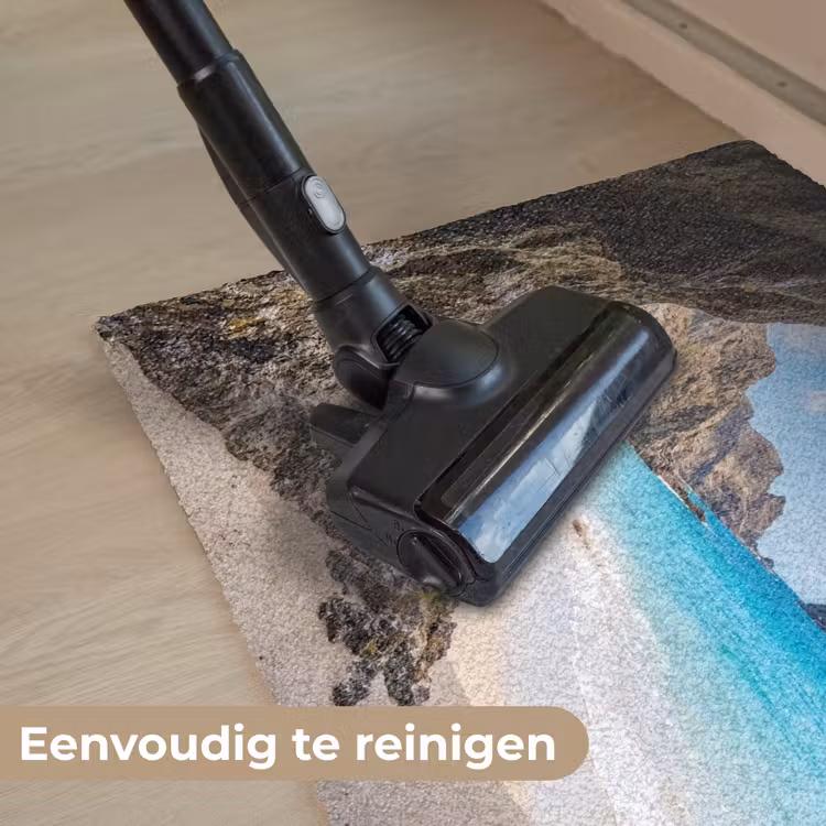 Grot - Strand - Zee - Blauw Deurmat klein -reinigen_NL