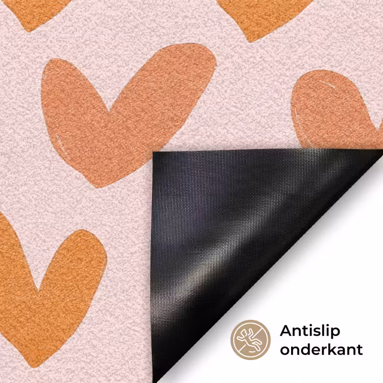 Hartjes - Getekend - Oranje Deurmat klein 898 -antislip_NL