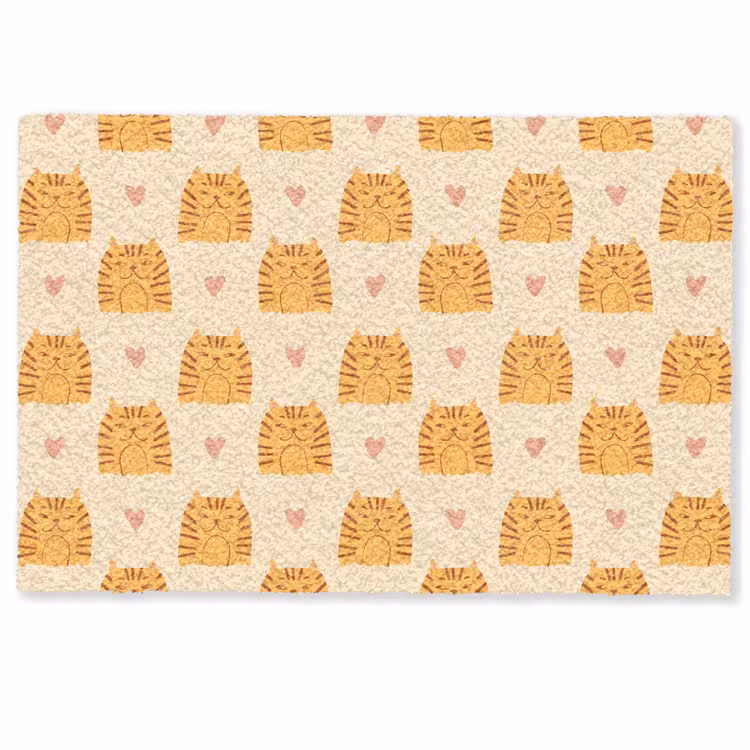 Hartjes - Katten - Strepen - Beige Deurmat klein 898 -zkaufland3d