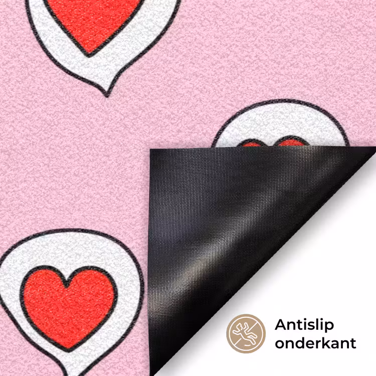 Hartjes - Patroon - Rood Deurmat klein 898 -antislip_NL